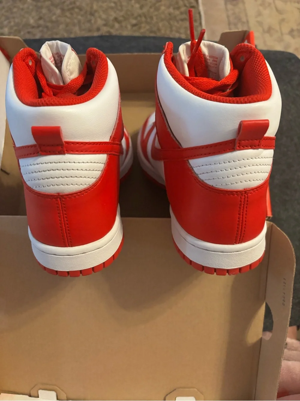 Nike Kids Dunk High Sneakers - White & Red